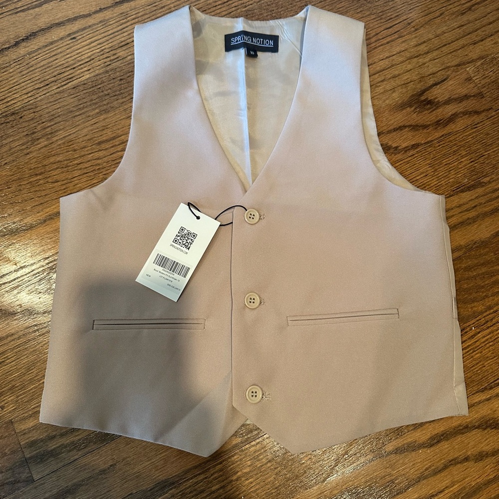 Spring Notion Beige Button-Up Vest